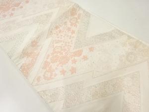 アンティーク　花古典柄模様織出し袋帯（材料）